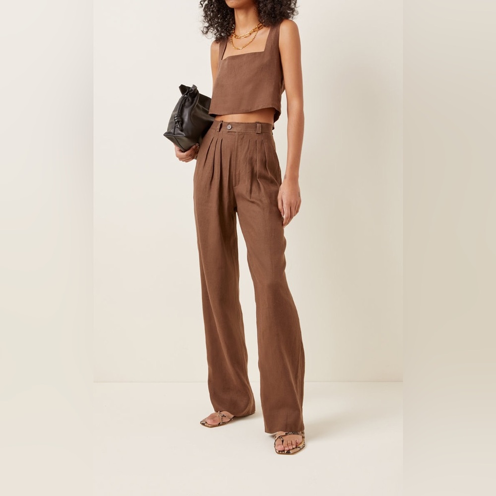 Posse Pierre Linen Wide-Leg Trousers